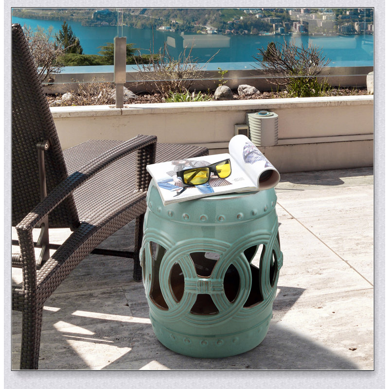Tabouret de jardin en céramique Outsunny