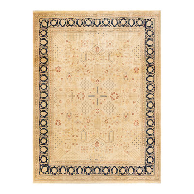 Hayner One-of-a-Kind 9' 1" X 12' 3" 2000s Wool Area Rug in Ivory