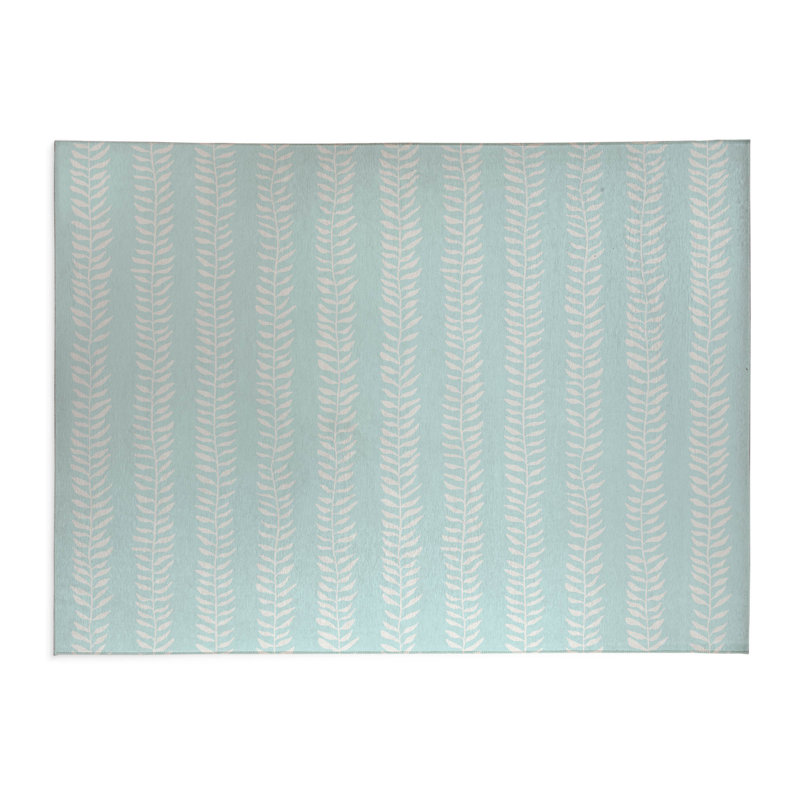 Tapis de cuisine Mystic Ivy, Rectangulaire 3 pi x 5 pi, Bleu clair
