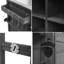 Îlot de cuisine extérieur pliant de 78,3 po de largeur avec plateau en acier inoxydable - Station de préparation de barbecue massive avec armoire à ordures inclinable - Chariot de barbecue mobile de 36 po de hauteur - Noir-558034738