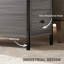 HOMCOM Side Table Narrow Bedside Table with 2 Drawers Grey Wood Grain