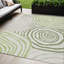 Tapis d'extérieur lavable abstrait vert artichaut 5 pi x 8 pi vert et fougère