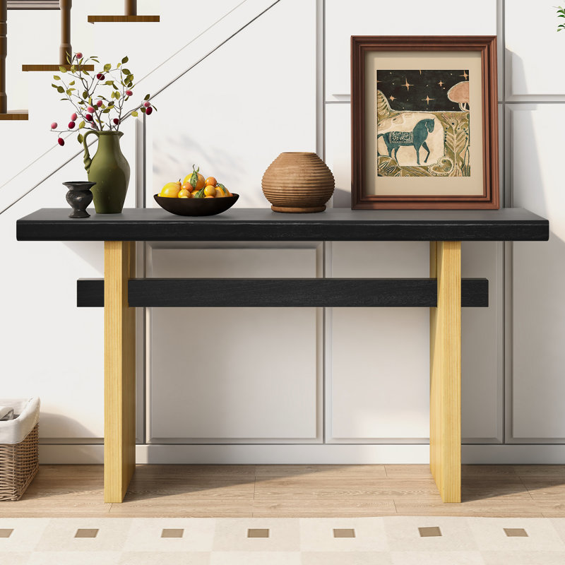 Console en bois Farmhouse, Black/Brown