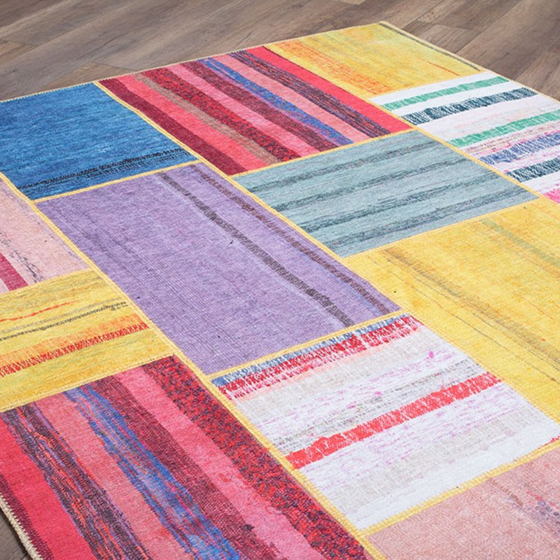 Luxurious Machine Washable Area Rug, 4.9 x 7.5 Feet, 100% Polyester, 1850 g/m², Pile Height: 0.2 inches | Eco-Friendly Recycled Poly Cotton Backing | Perfect for Living Room & Bedroom, Soft and Durable Design