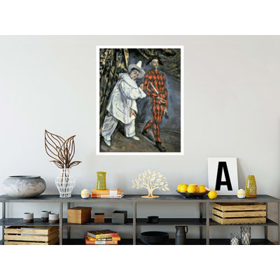 «Pierrot and Harlequin» (Mardi Gras), reproduction de giclée par Paul Cézanne