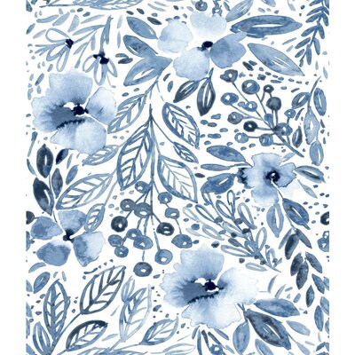 Alazar Clara Jean April Showers 16.5' L x 20.5"" W Peel and Stick Wallpaper Roll -  Winston Porter, 34E79B2FFE1049F9B0372CE039898443