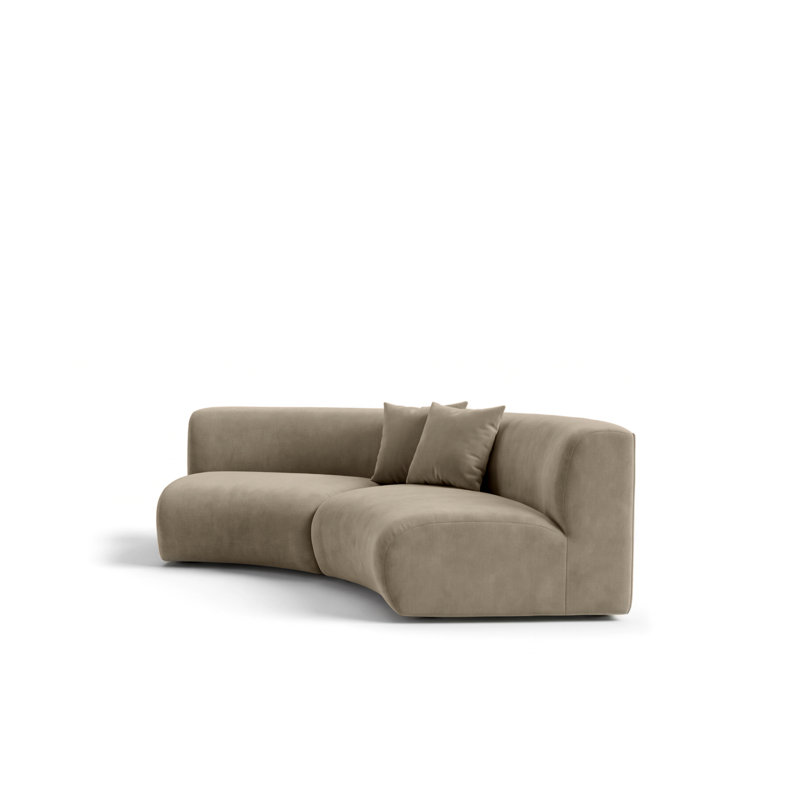 2 Seater Velvet Sofa & Chaise
