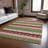 Machine Washable Indoor/Outdoor Christmas Reindeers Xhevrie Green Rug-1445739345