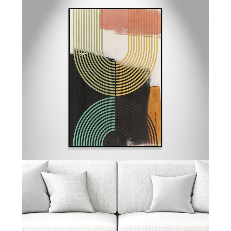 «Bolded II» par Isabelle Z, Toile avec cadre, L 41,5 po x H 61,5 po, Espresso Floater