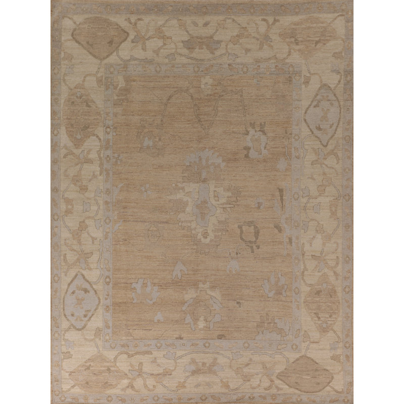 Vegetable Dye Oushak Turkish Area Rug 8