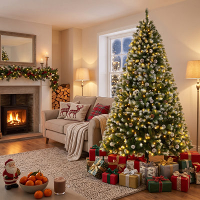 Lighted Spruce Christmas Tree