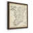 Toile avec cadre en noyer
