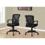 Chaise de bureau à dossier moyen avec hauteur réglable et rotation douce, rembourrage ergonomique en métal noir
