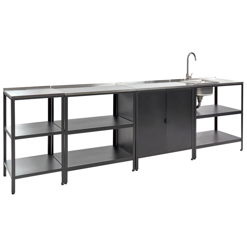 Beliani 290cm 4 Modular Outdoor Kitchen