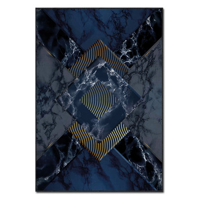 Luxurious Velvet Area Rug, 2.6 x 4.6 Feet, 100% Polyester, 740 g/m² | Non-Slip Felt Dot Underside, Laminated Sponge for Comfort | Easy Machine Washable | Modern Digital Print Design, Perfect for Any Room