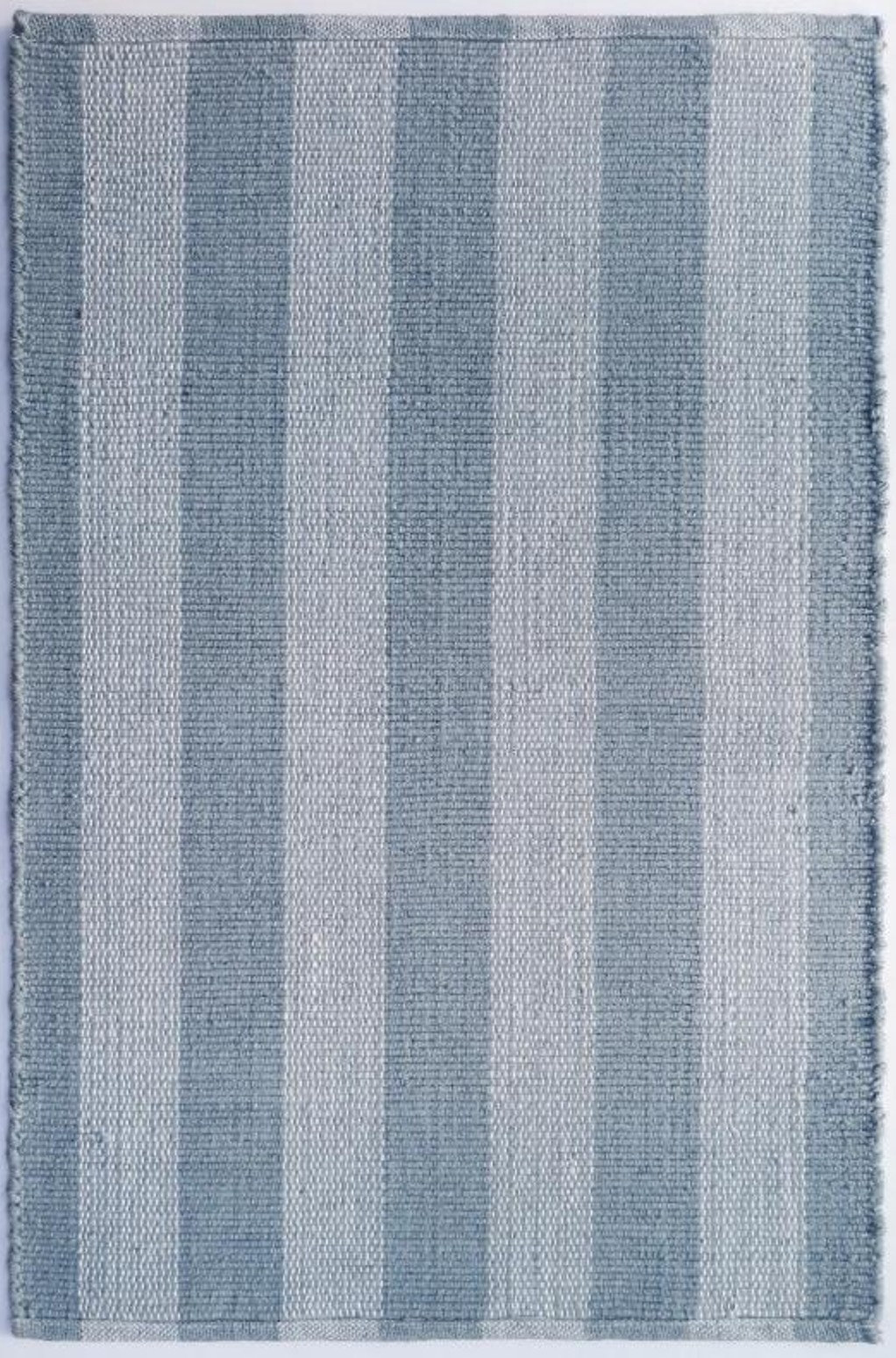 Jeanette Hand-Woven Striped Rug, Rectangle 5' x 8', Blue