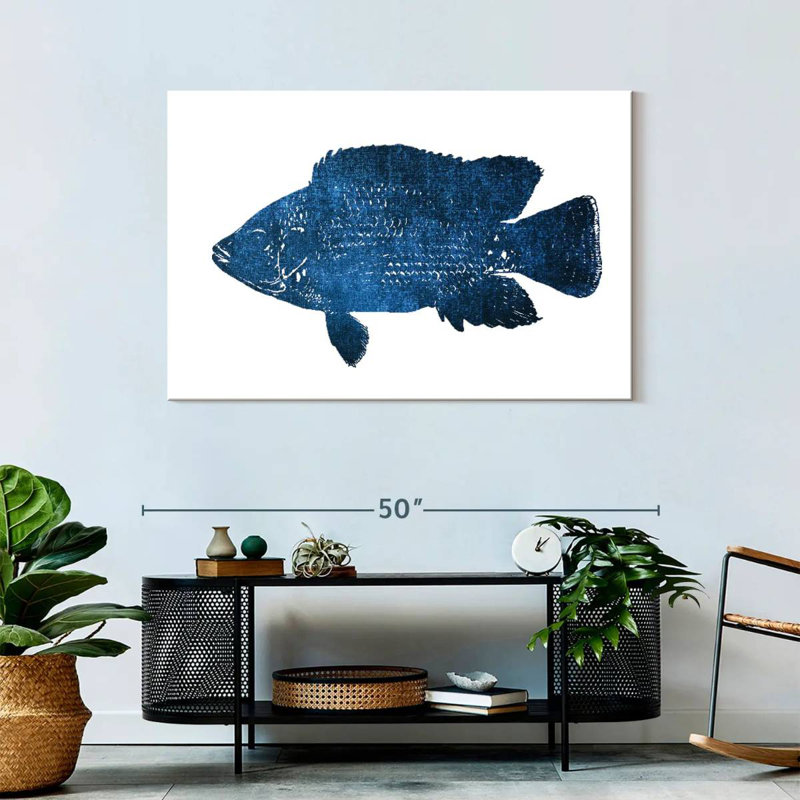 Brampt Navy Fish, 30" H x 45" W