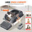Bac à litière pour chat, bac à litière pour chat avec pelle, pied de lit filtrant large et côtés hauts, bac à litière fermé facile à nettoyer, adapté aux grands chats-1612969891