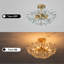 Plafonnier semi-encastré à fleur en cristal champagne moderne à intensité variable 17,7 po Kuol-1563184519