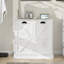 Armoire de trieur de linge à deux compartiments inclinable - blanc