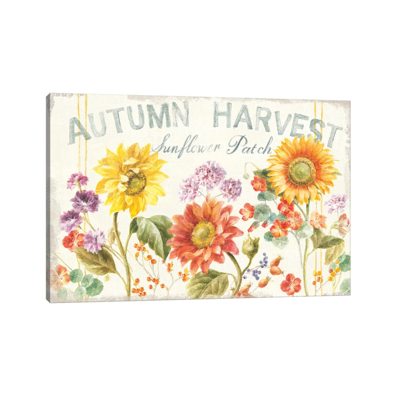Floursack Autumn IX by Danhui Nai - Wrapped Canvas Gallery-Wrapped Canvas Giclée, 20.32 cm H x 30.48 cm W