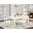 5 Piece Dining Set Includes a Rectangle Dining Room Table with Butterfly Leaf and 4 Faux Leather Kitchen Chairs, Linen White-611445053