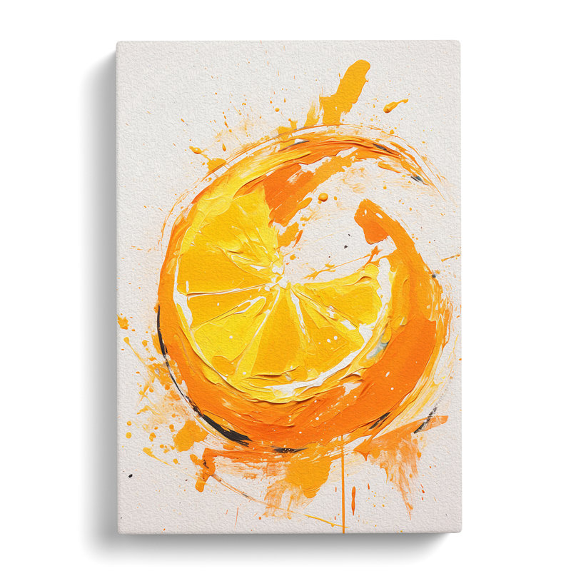 Orange Fruit Gestural - No Frame Print