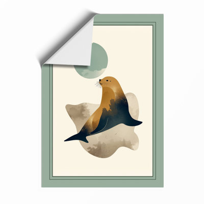 Seal Among Currents Boho - Framed Print