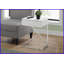 Table basse blanc brillant avec cadre chromé X Tiroir de rangement - Peu encombrant pour le salon / la chambre à coucher