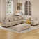 Shaped 6 Seats Modular Sectional Sofa with Storage Seats, Phone Holder and Console Table