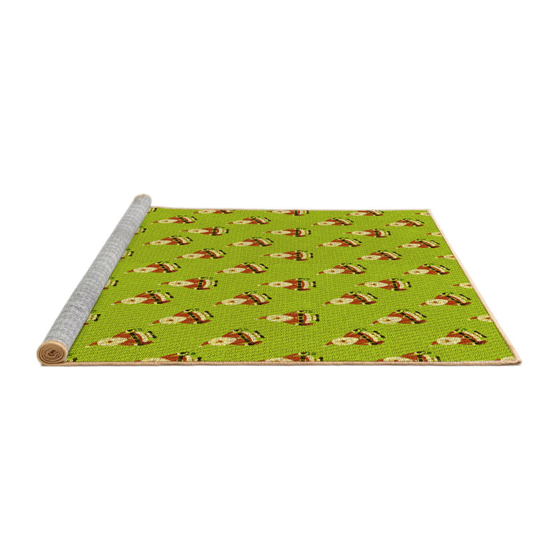 Tapis jaune tissé à la machine 7 pi x 9 pi