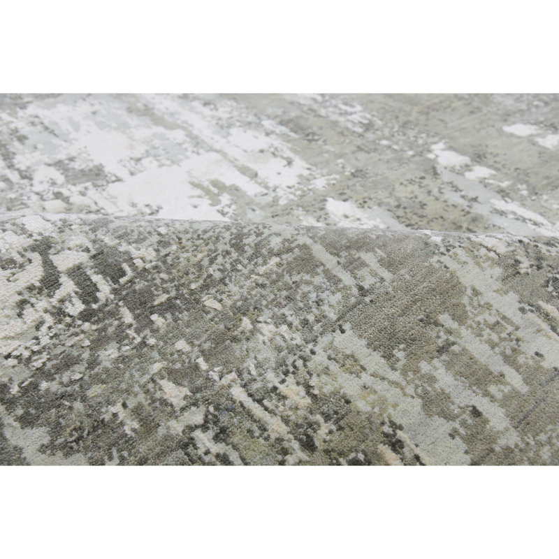 Handmade Silk and Wool Area Rug