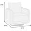 Chaise de salon moderne pivotante rembourrée 1pc-873921765