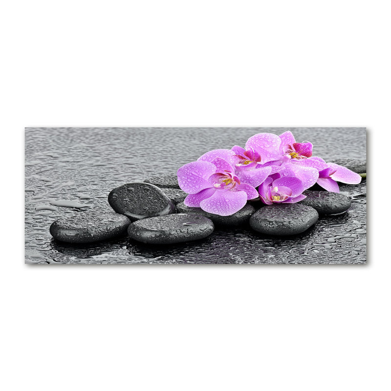 Orchids Stones - No Frame Print on Canvas