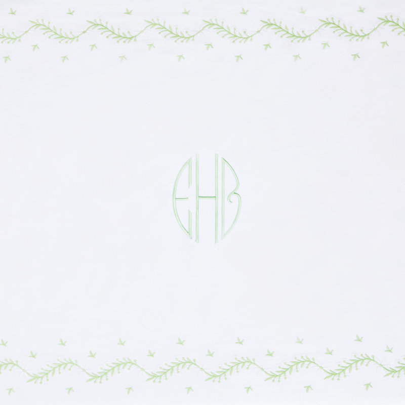 Drap de lit de bébé brodé Meadow