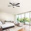 Ventilateur de plafond encastré classique à 5 pales de 52 po avec ensemble d'éclairage DEL et télécommande Whisper-915353565