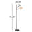 Delores 70.25'' Black Task Floor Lamp
