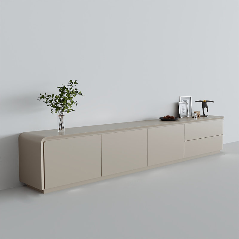 Meuble télé ouvert avec grand rangement, Beige