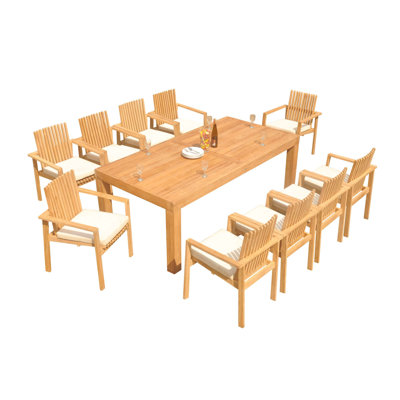 Rectangle 3 - Person 69" Long Teak Dining Set