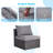 7-Piece Wicker Patio Conversation Sofa Set - Outdoor Sectional Seating with Tempered Glass-1310991557