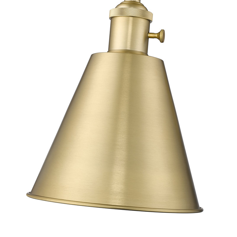 Wyck Steel Swing Arm Sconce, Modern Gold