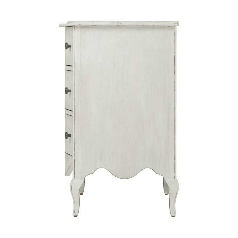 Tavel 3 - Drawer Solid Wood Nightstand, Nora