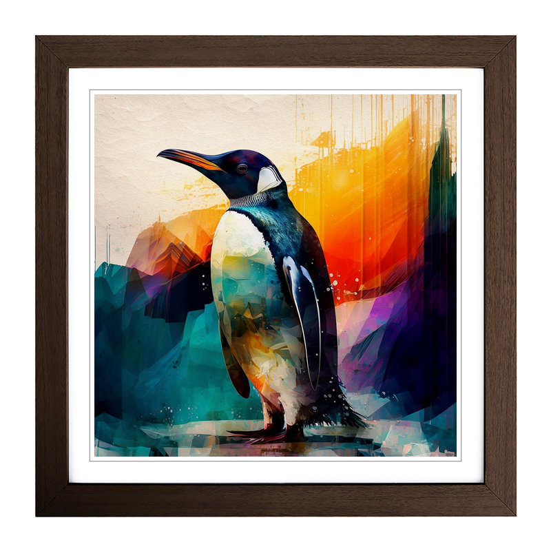 Penguin - Framed Print, Walnut