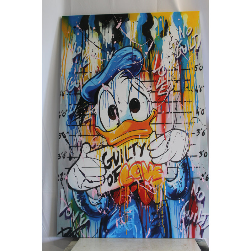 Collection Nifao, toile abstraite et moderne géante encadrée de Duck, prête à être accrochée, 70 x 45