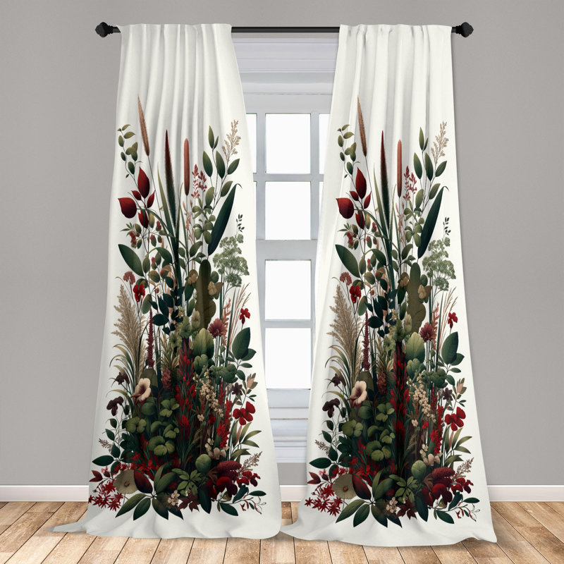 Semi Sheer Curtain Pair, 56" W x 84" L