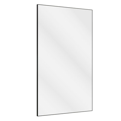 60''X36'' Dressing Room Mirror With Black Aluminum Frame - -Proof, Simple Installation, Fit For Various Spaces Too Large Quick Different Areas