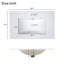 Meuble-lavabo américain de 59,8 po, armoire en MDF avec lavabo en céramique, pieds en bois, portes à fermeture en douceur et tablette ajustable en forme de U