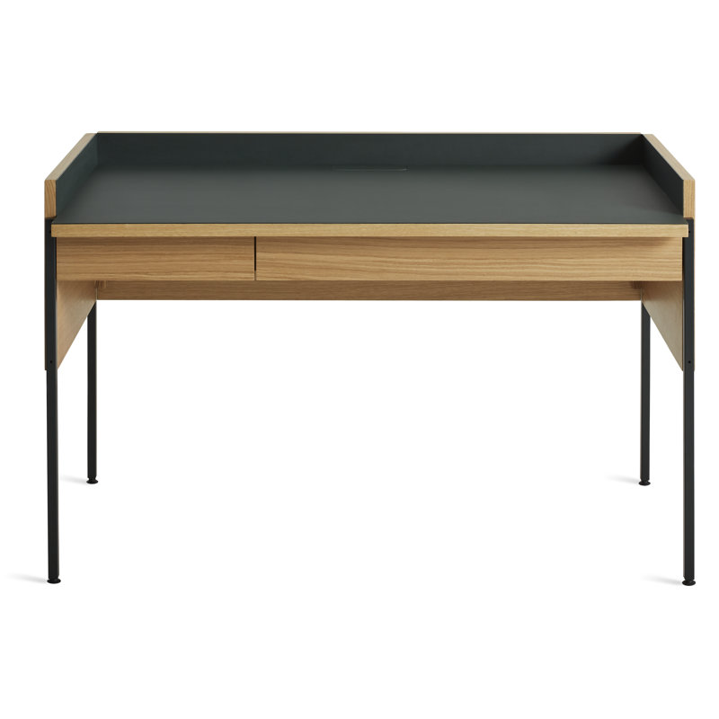 Bureau tabloïd, Bleu marine / chêne blanc