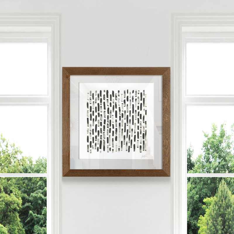 Mixed clignotants IX-reproduction d’art sur papier encadrée, H 17 po x l 17 po x P 1,5 po, Érable encadré