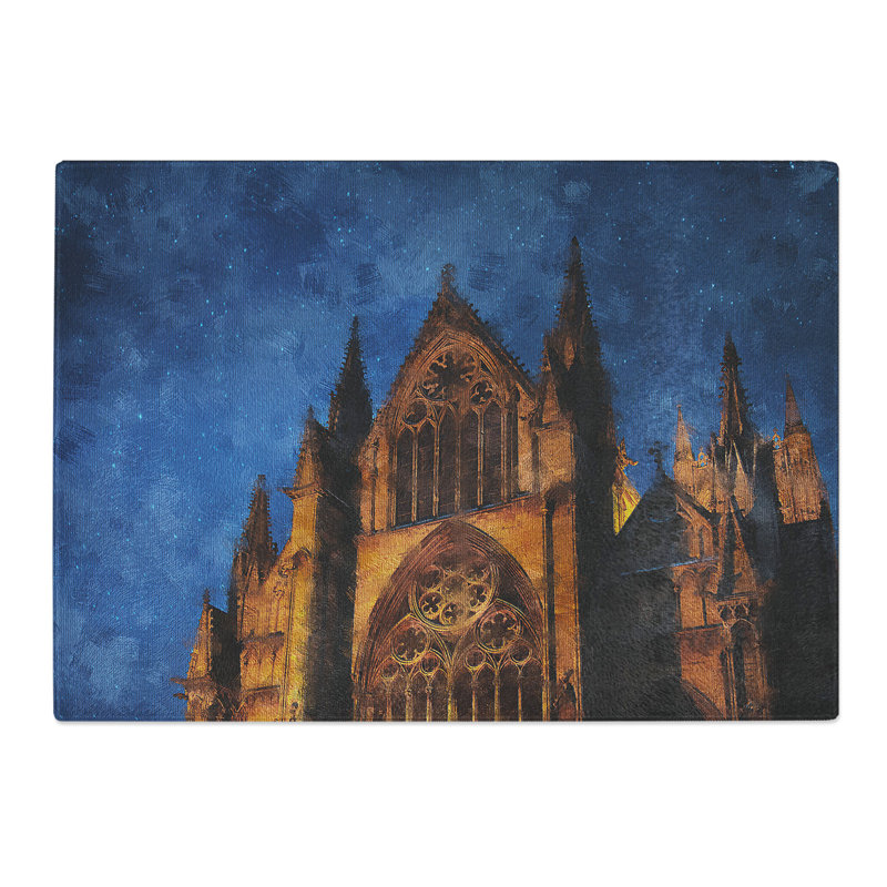 Tempered Glass Lincoln Cathedral in England Chopping Board, 20 cm x 28.5 cm